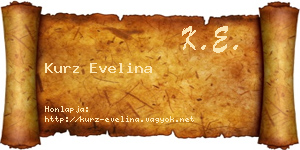 Kurz Evelina névjegykártya